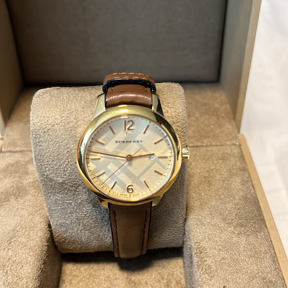 Burberry Brown and Gold Women’s Watch with case